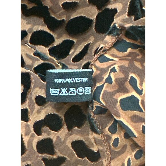 CCC Open Velvet Sheer Leopard Print Kimono Cardigan Cover Up One Size Fits Most - Picture 6 of 8